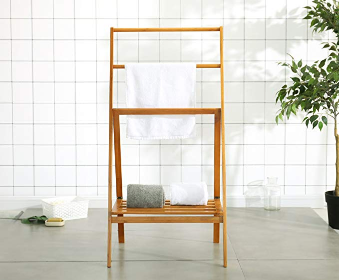 3 Tier Bamboo Bathroom Towel Rack