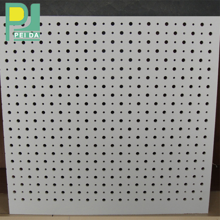 Acoustic Laminated Gypsum PVC Ceiling Board Fiberglass 595mm