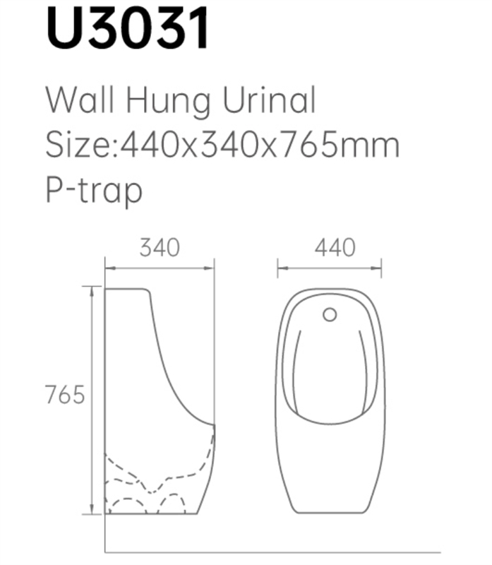 Bathroom Restroom Washroom Customized Europe Ceramic Toilet Wall Flush Mounted Urinal