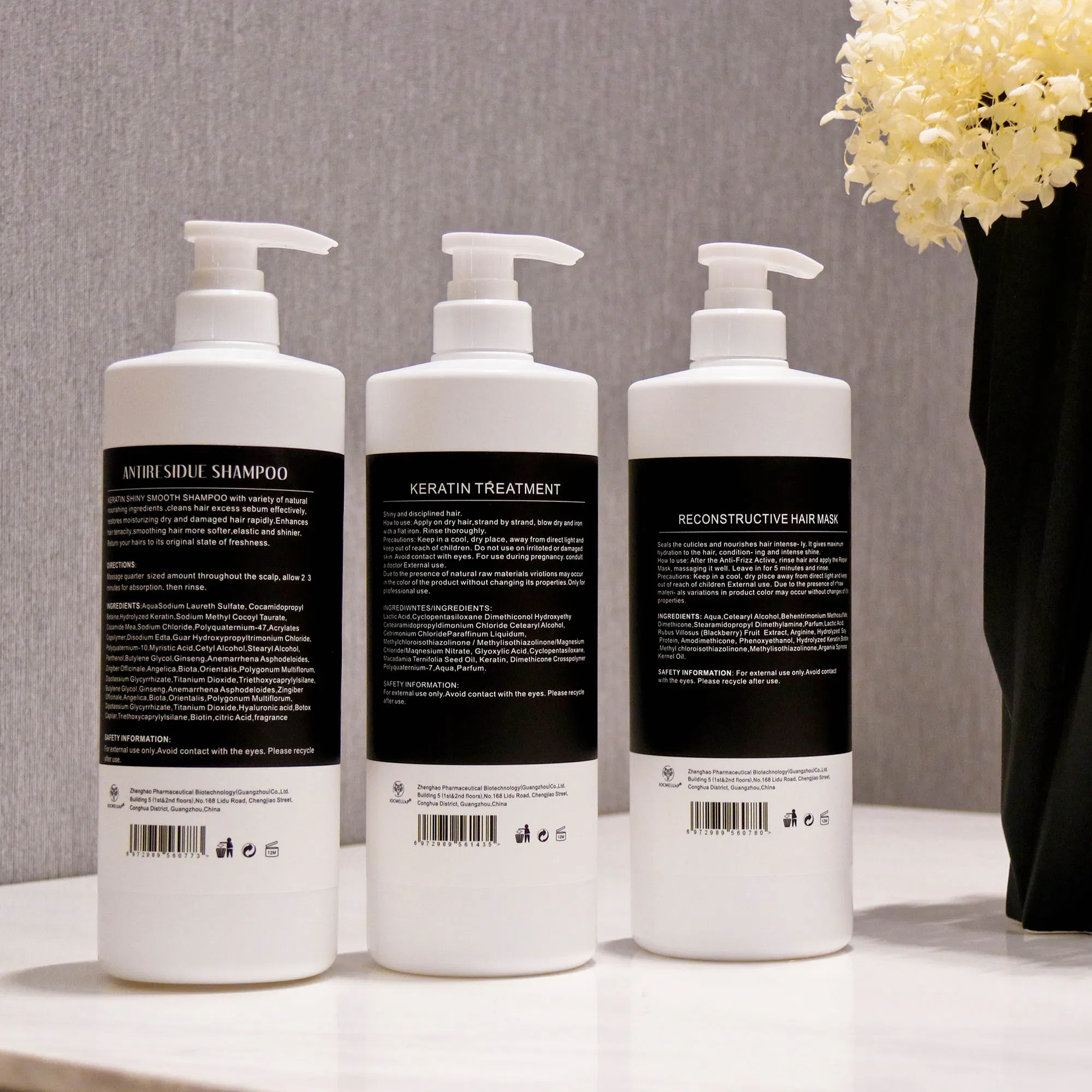 Wholesale Professional Salon 1000ml Protein Keratin Straightener Treatment Brazilian Keratin Hair Straightening Cream Hair Care Smoothing Shampoo Mask
