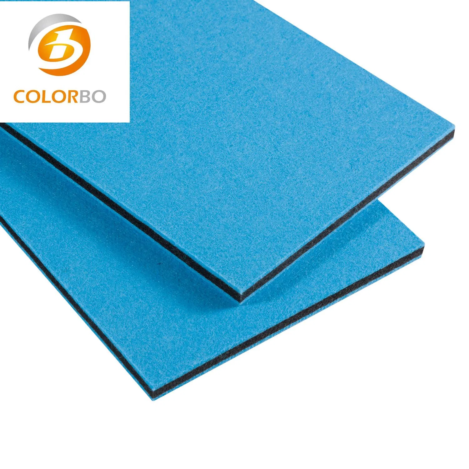Sound Absorption Materials CBA24 Sky Blue 9MM Polytester Fiber Panel