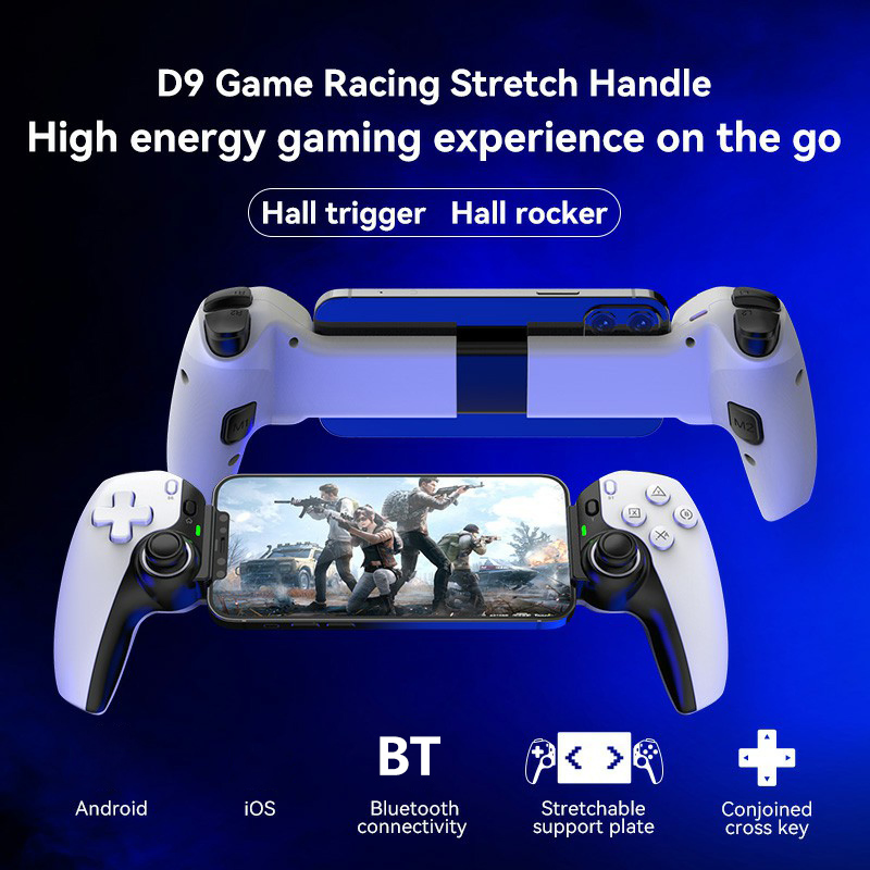 Беспроводной выдвижной геймпад D9 для телефонов, планшетов и Switch