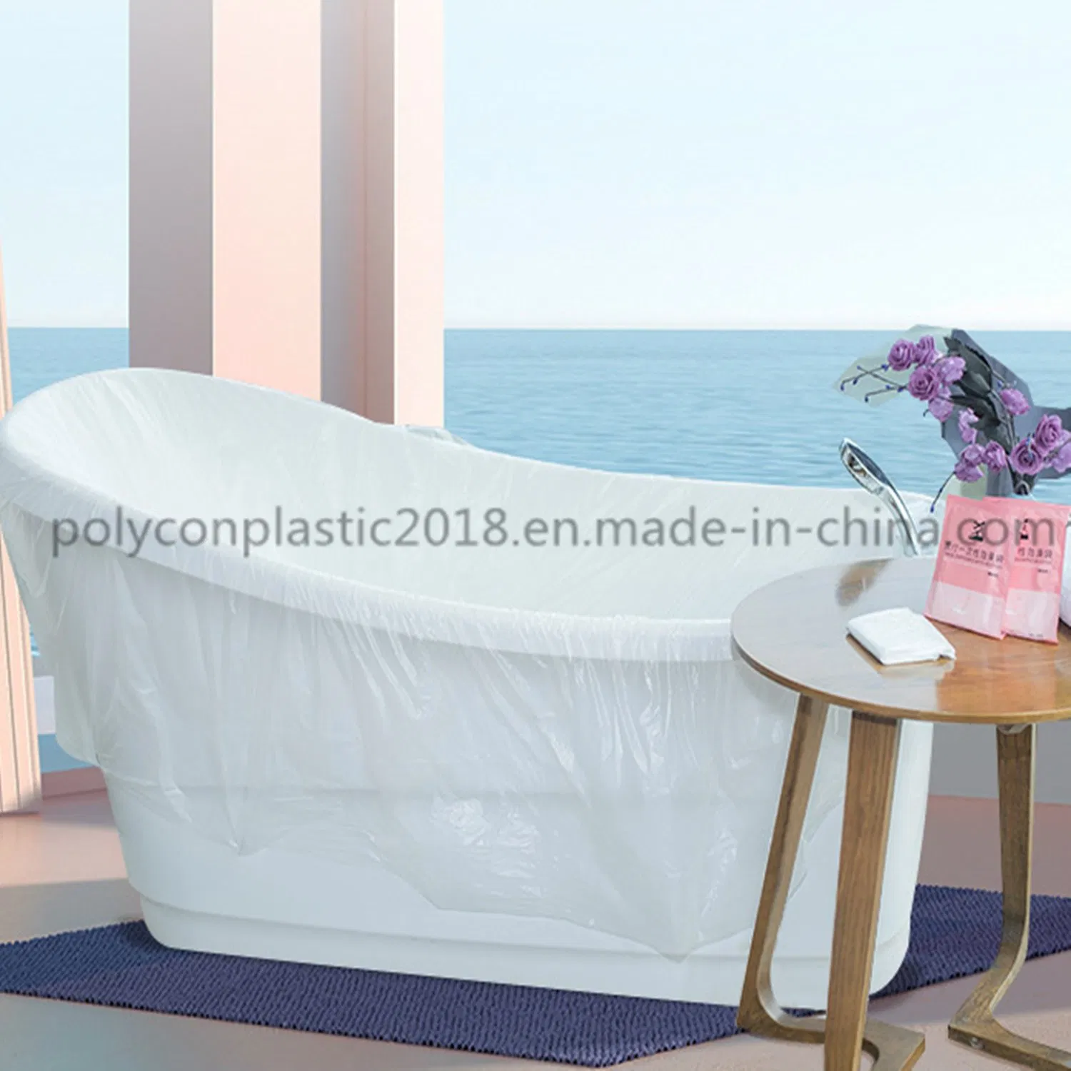 High Quality Eco Friendly Custom Disposable PE Film Bathtub Bath Bag