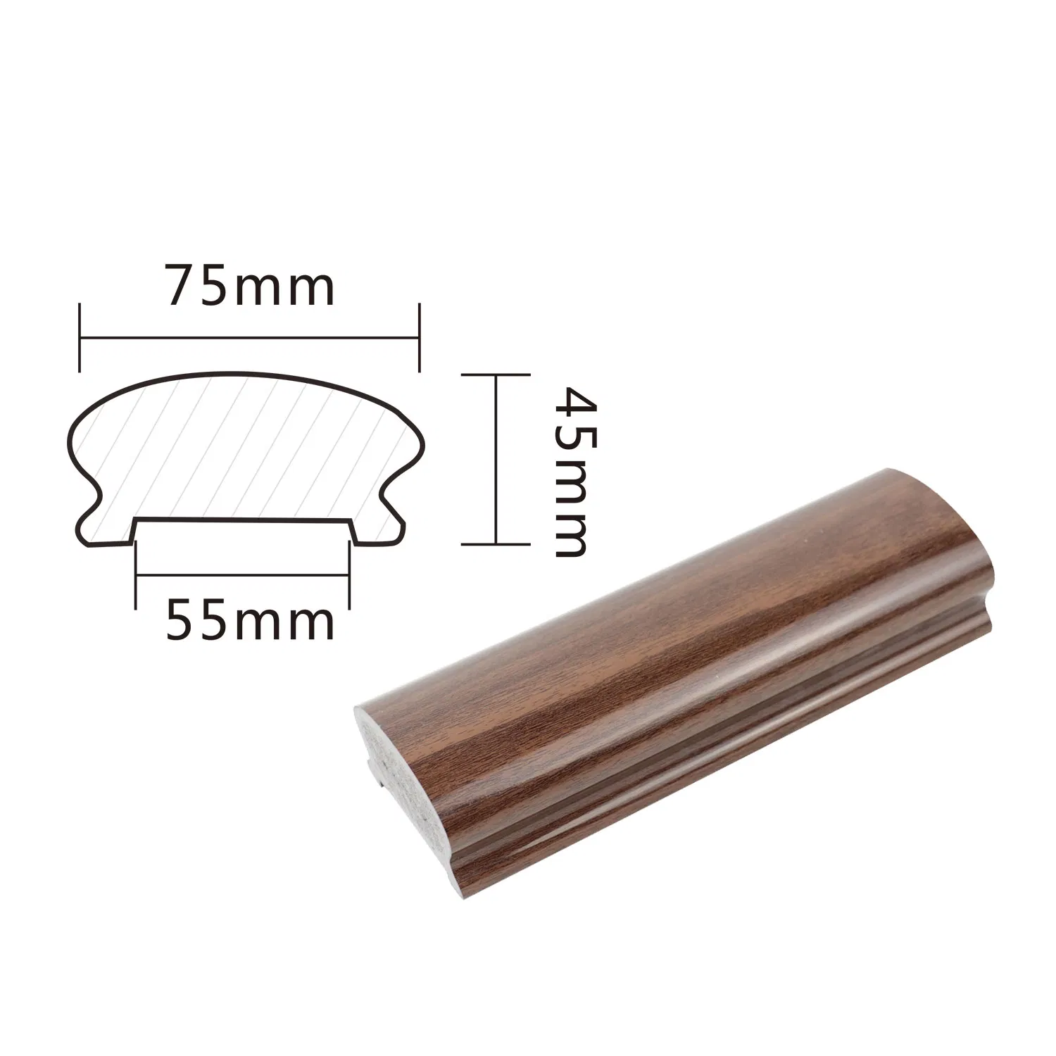 Multi-Function Widely Used Solid PVC Handrails Wall Mount Non-Slip Banister