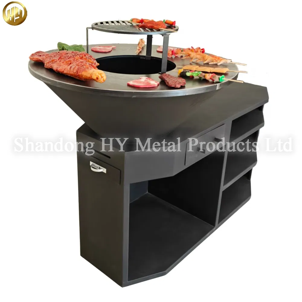 Уличный очаг из кортеновской стали Rustic для сада и BBQ