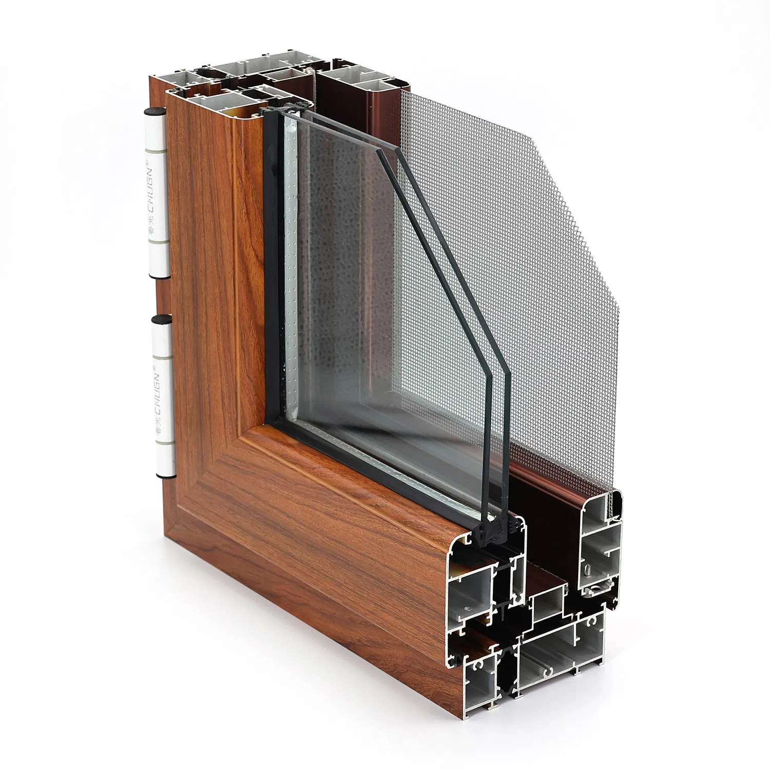 Aluminum Composite Wood Window High Quality Aluminum Windows and Doors OEM Aluminum Extrusions Profiles