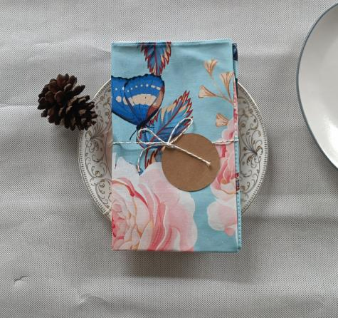 Custom Digital Printed Square Tea Towel Napkin Used for Table and Kitchen