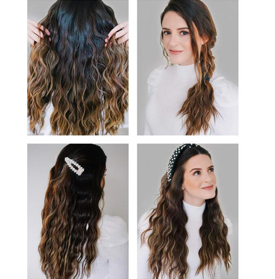 Beach Waver Curling Iron Ceramic Tourmaline 3 Barrel Hair Waver