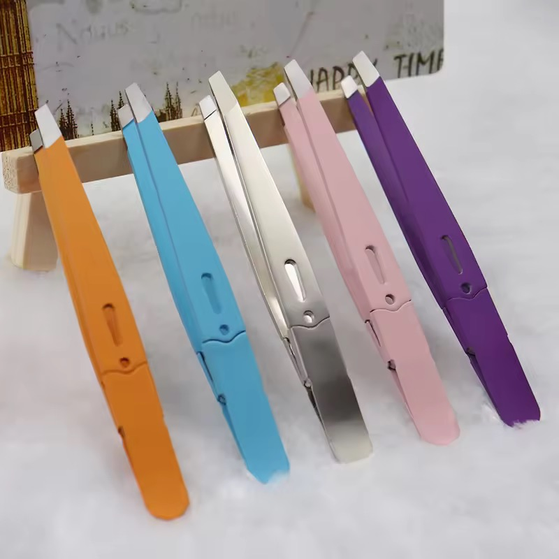 Multi-Purpose Slanted Tip Stainless Steel Pliers Beard Mustache Eyebrow Hair Removal Tweezers