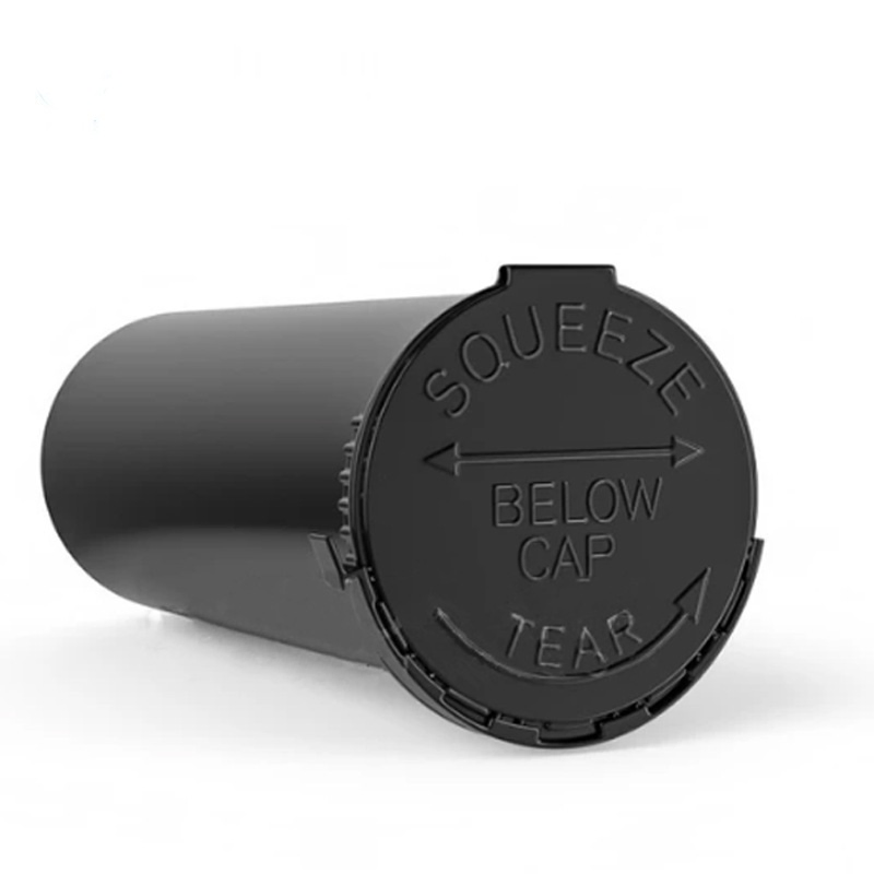 6dr 13dr 30dr 90dr Custom Pop Top Squeeze Hinged Lid Tablet Vial Bottle Child Resistant Tablet Bottle