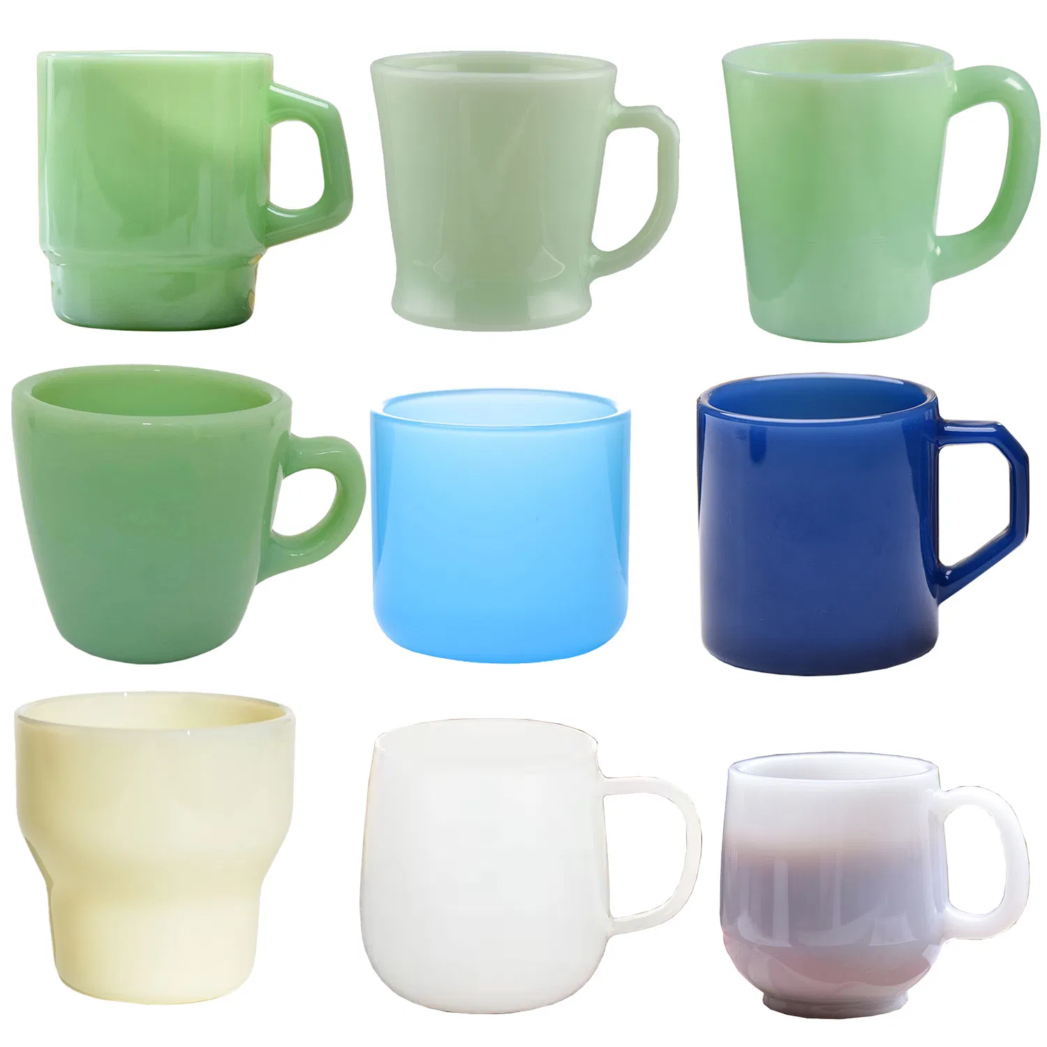 Milk Water Coffee Tea Drinking Eco-Friendly Reusable 105ml 170ml 220ml Heat Resistant Jade Glass Mug for Russia Krusovice Licher
