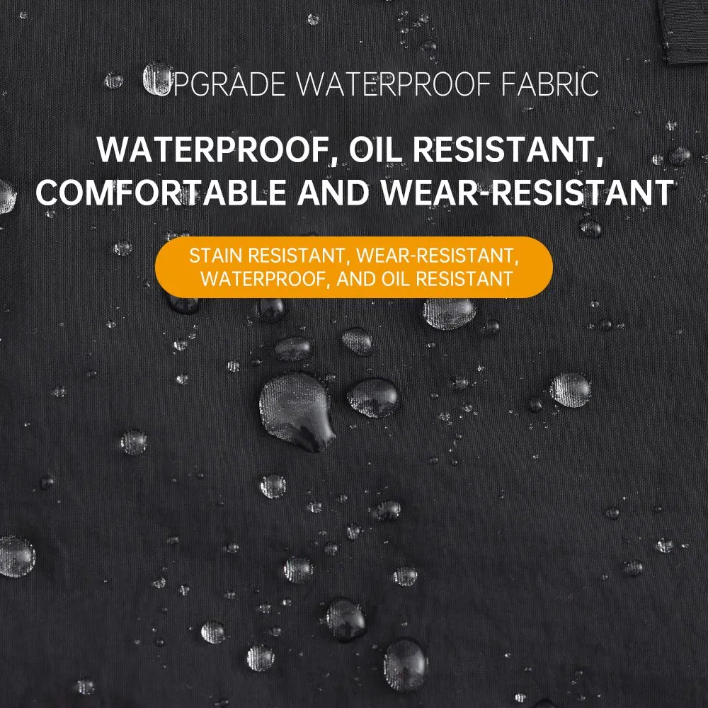 Thicken Oxford Work Tool Aprons Kitchen Chef Apron with Pockets for Restaurant Coffee Shop Gardening