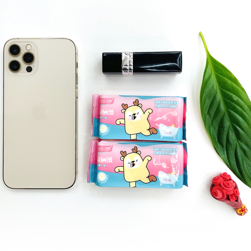 Pocket Pack Portable Flushable Wet Wipe for Toilet