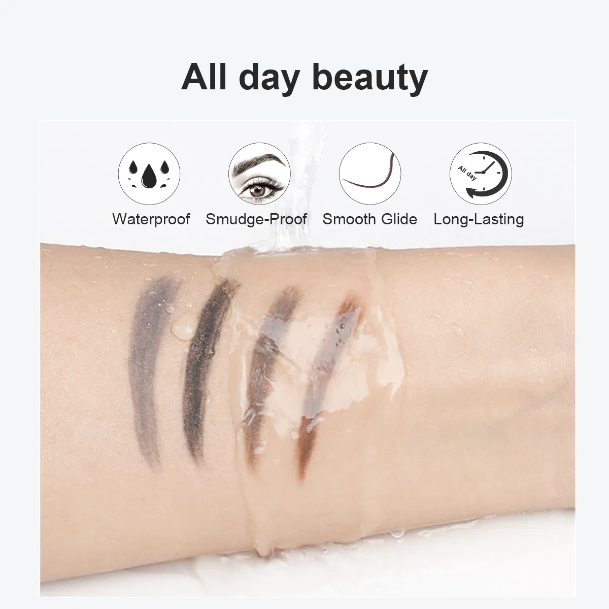 Best Waterproof Long Lasting Black Brow Eyebrow Pencil Brush Wholesale Cosmetics