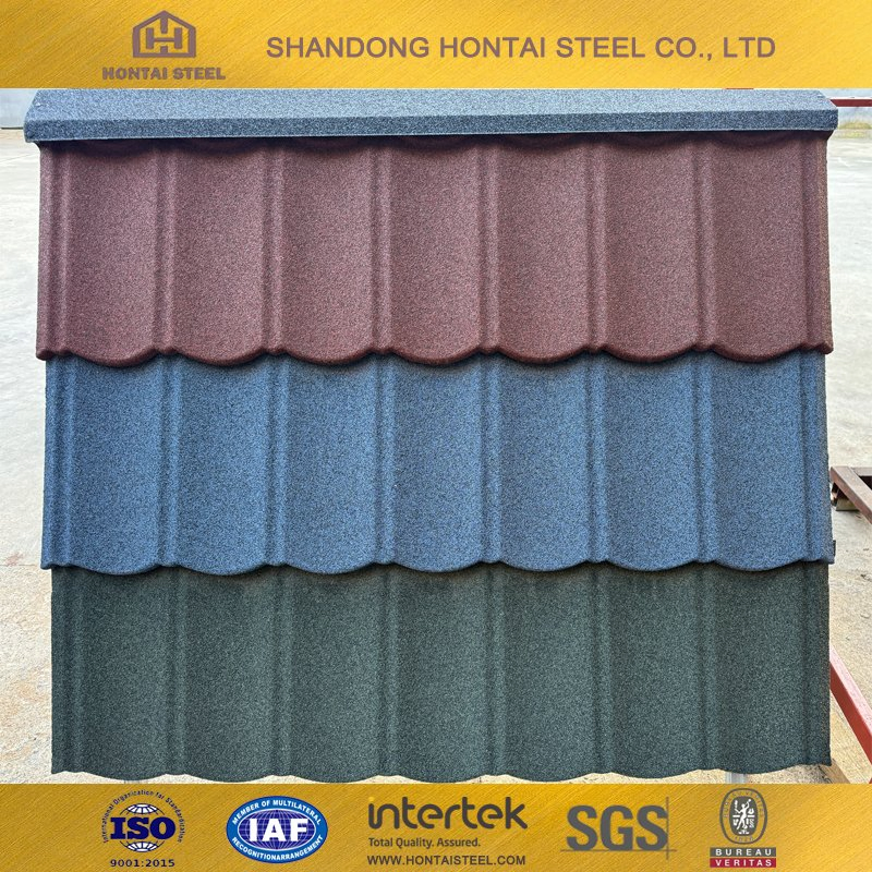 Каменные металлочерепицы HTS с цветным покрытием