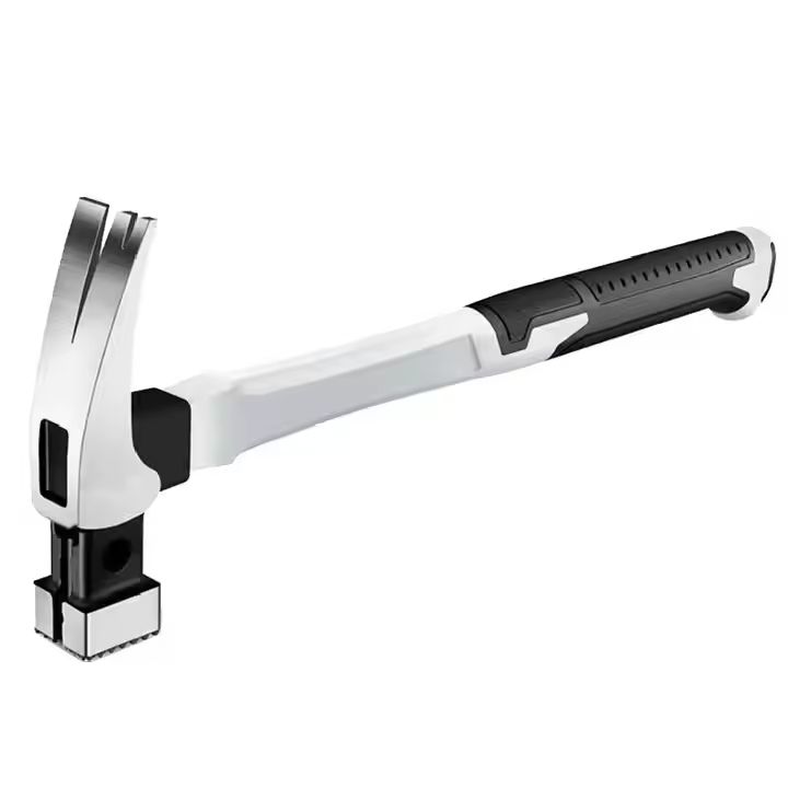 Square Fiber Claw Hammer Plastic Coated Fiber Handle Carpenter's Hammer Suction Nail Hammer