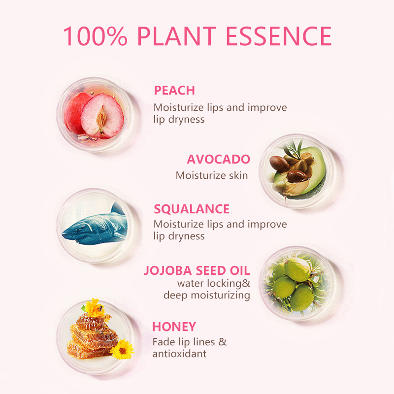 Wholesale Custom Organic Moisturizing Nourishing Peach Lip Balm