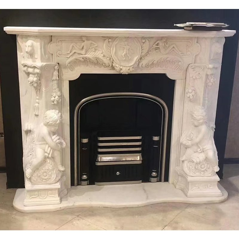 Мраморный каминный портал французского стиля
