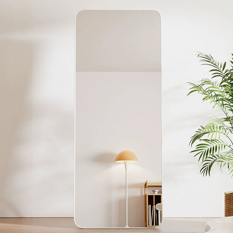 Nordic Home Decorative Rectangle Aluminum Alloy Frame Wall Mirror Standing Dressing Full Body Mirror