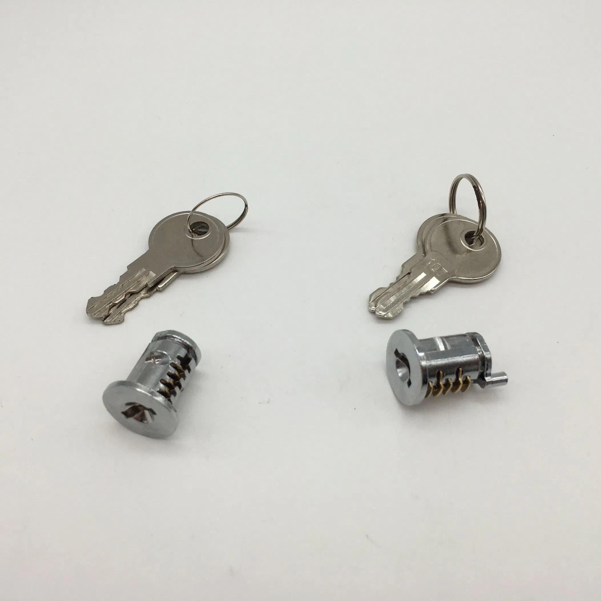 Aluminum Frame Window Keyed Zinc Alloy Body Brass Leaves Cylinder Lock