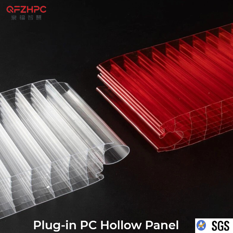 Light Diffusion Clear Colorful Plug Pattern Polycarbonate Sheet for Curtain Wall/Wall Buildings