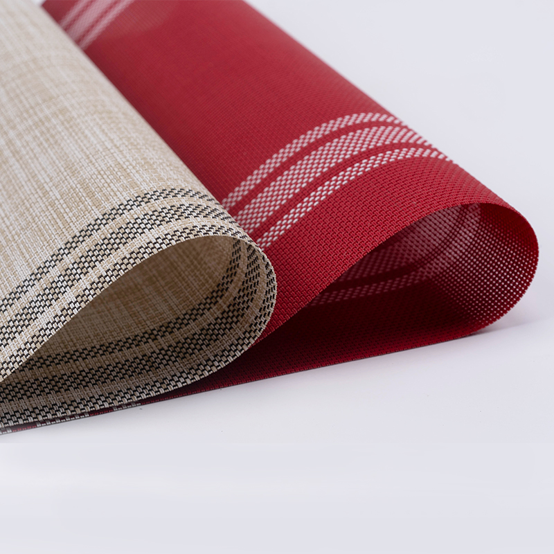 PVC Vinyl Table Mat Heat-Resistant Washable Non-Slip PVC Woven Placemats for Kitchen Dining