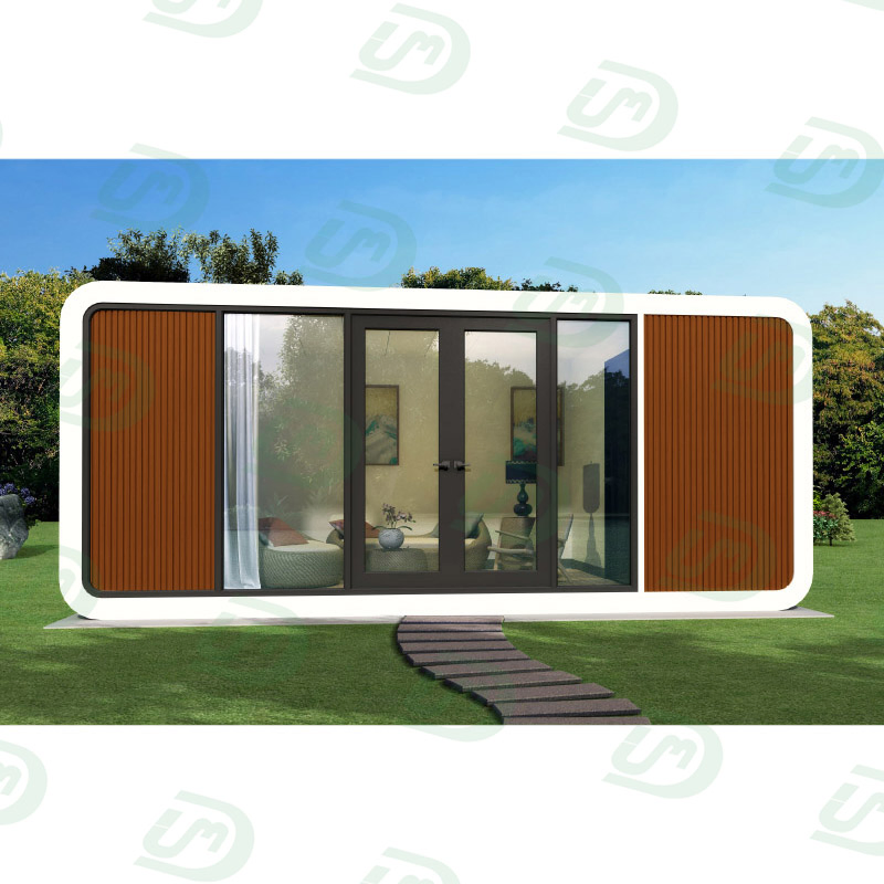 Hot Selling Cheap Prefabricated Soundproof Outdoor Residential Prefab House Small Movable Glass Isolated Mobile Office Pod Hotel