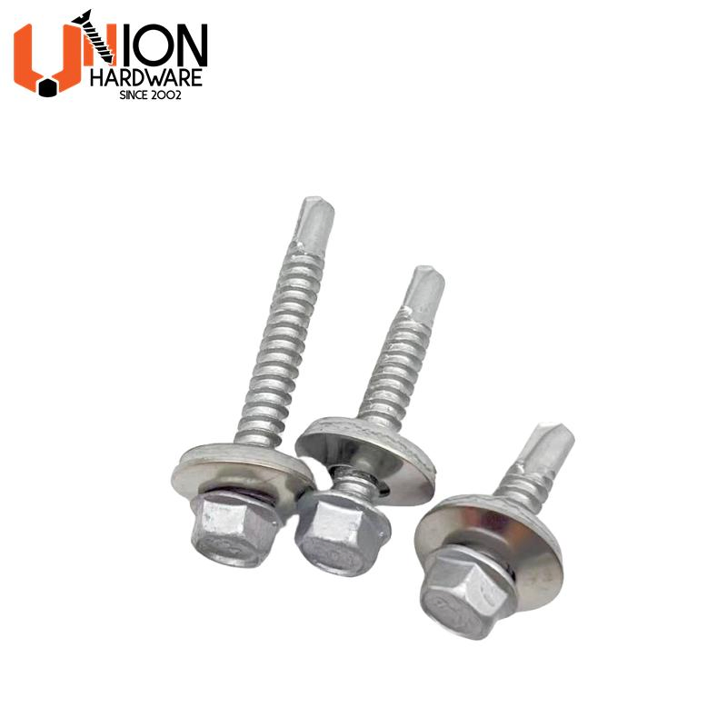 Hex Washer Full Thread Chrome Bi-Metal Self-Drilling Screws