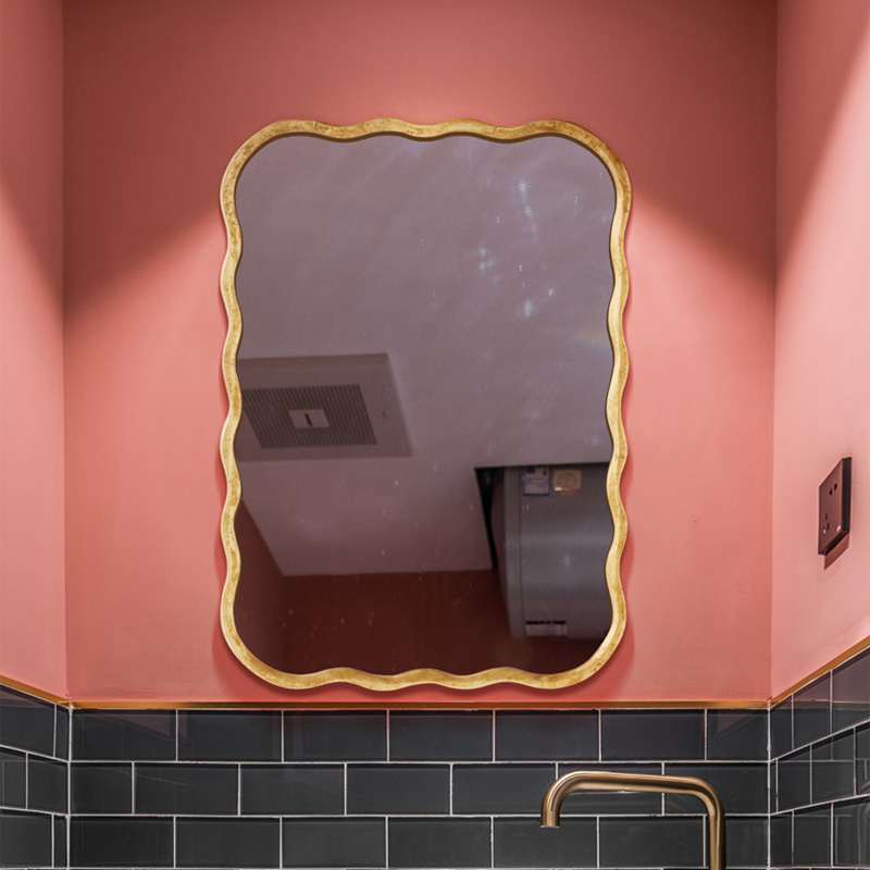 European-Style Decorative Bathroom Mirror Retro Fashion Porch Makeup Mirror Bathroom Mirror Customization