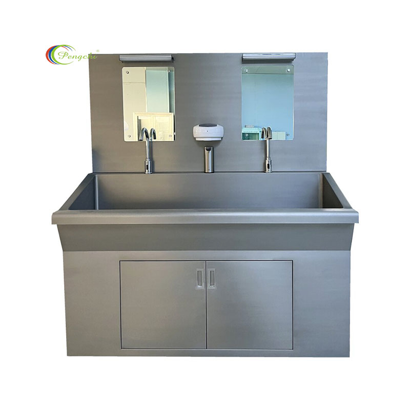 Durable 304 Stainless Steel Hospital Hand Washing Station Sink