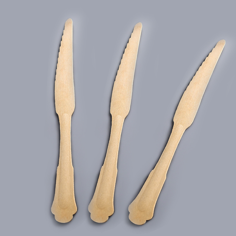 Biodegradable Disposable Cutlery Luxury 202mm Wooden Knife