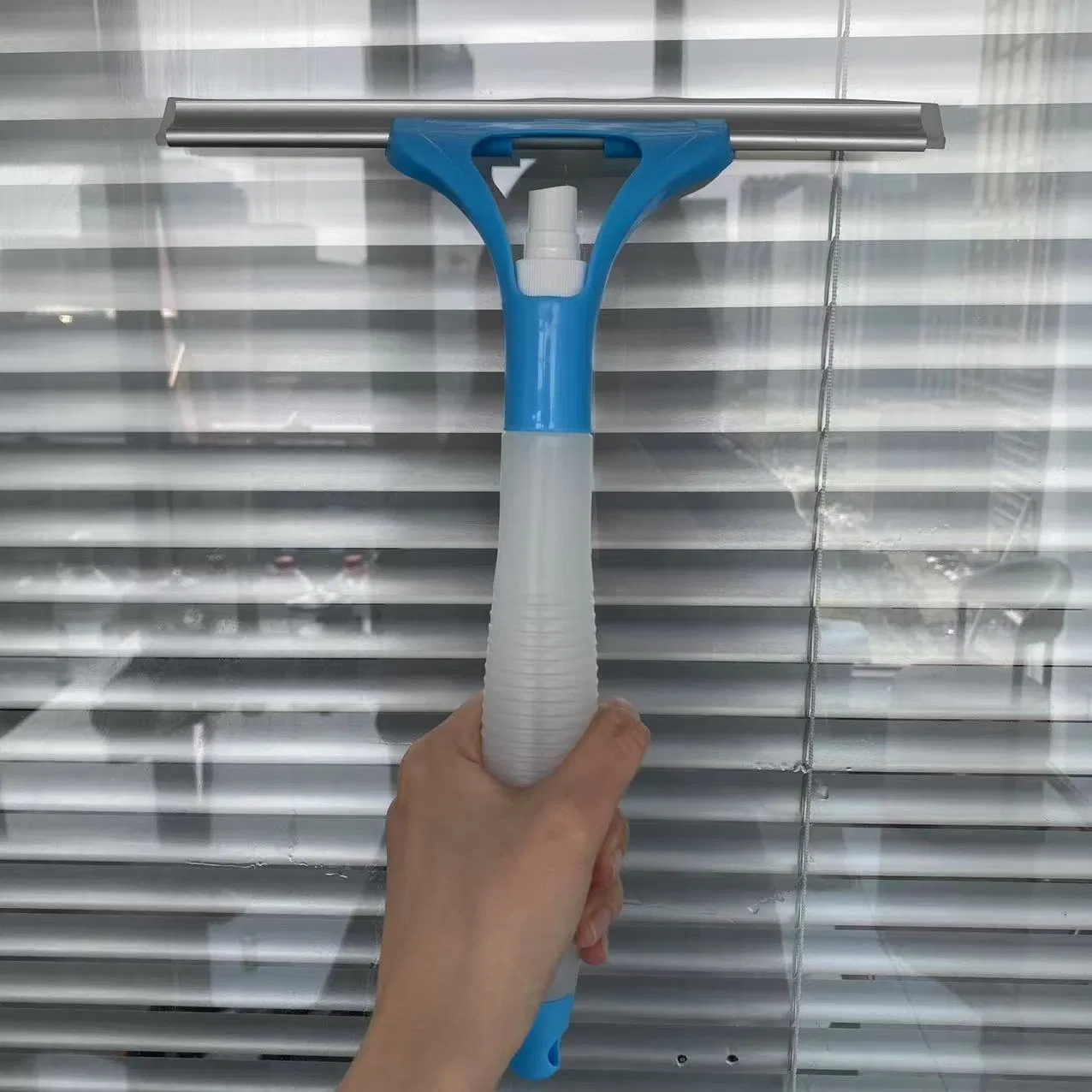 Mini Shower Squeegee for Glass Doors Window Brush Shower Glass Cleaner Squeegee with Spray Window Squeegee