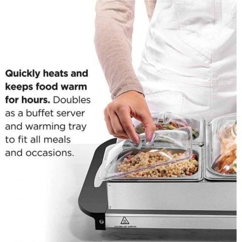 Stainless Steel Buffet Heat Preservation Furnace Electric Heating Buffet Furnace Visual Flip Hotel Buffet Breakfast Set