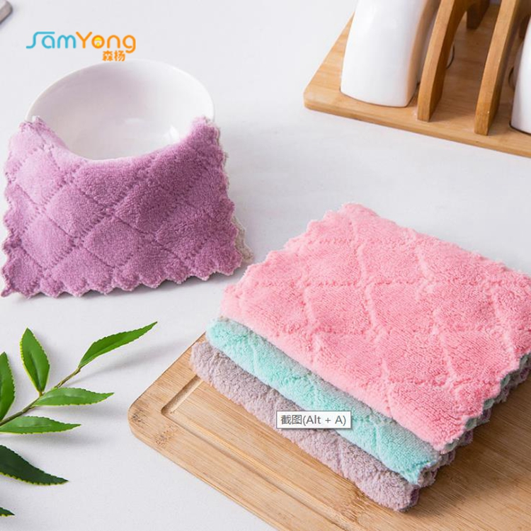 Housework Cleaning Cloth Kitchen Towel with Strong Water Absorption Non-Stick Oil Dish Cloths Kitchen Rags