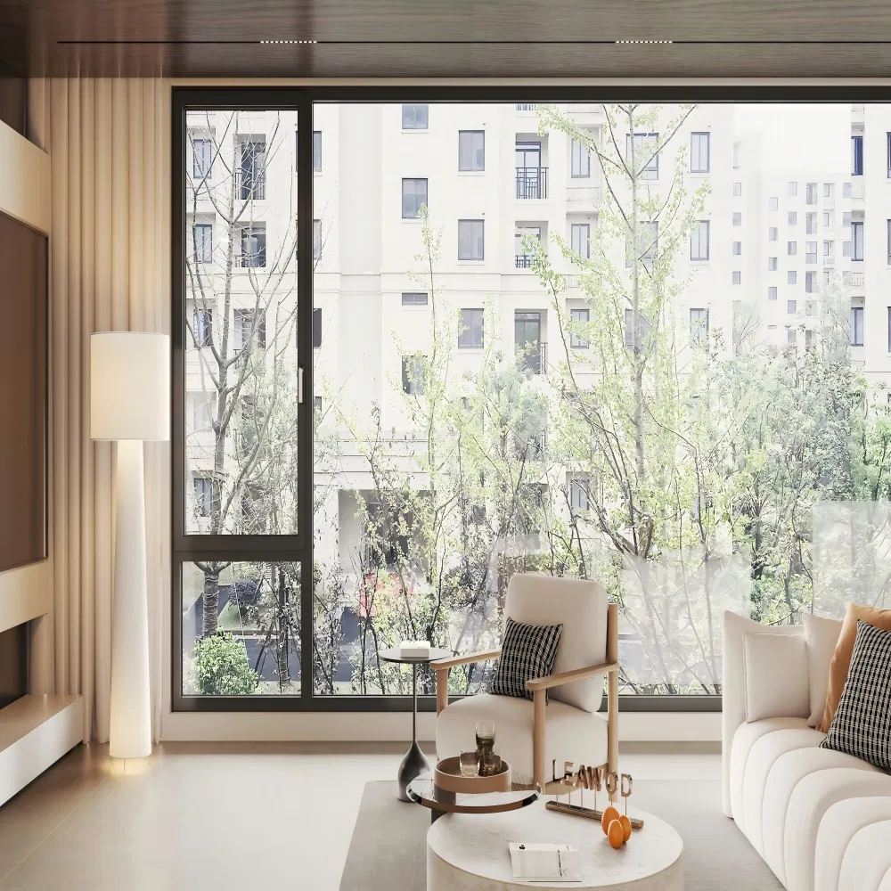 Алюминиевое поворотно-откидное окно с двойным стеклопакетом