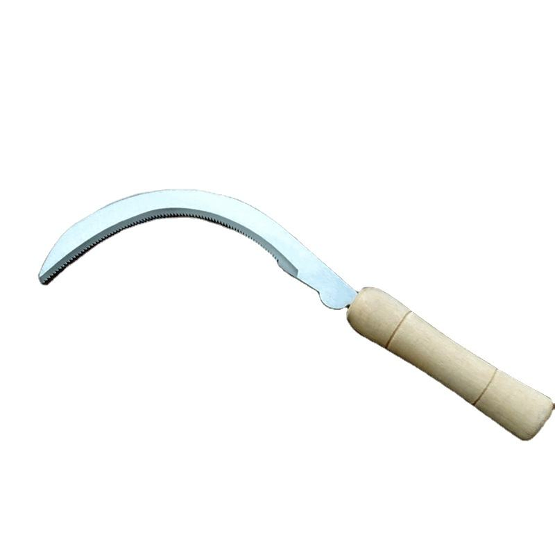 Hight Quality Wooden Handle Cane Knives Agriculture Sharp Farming Sickles with Handle Sickle Knife