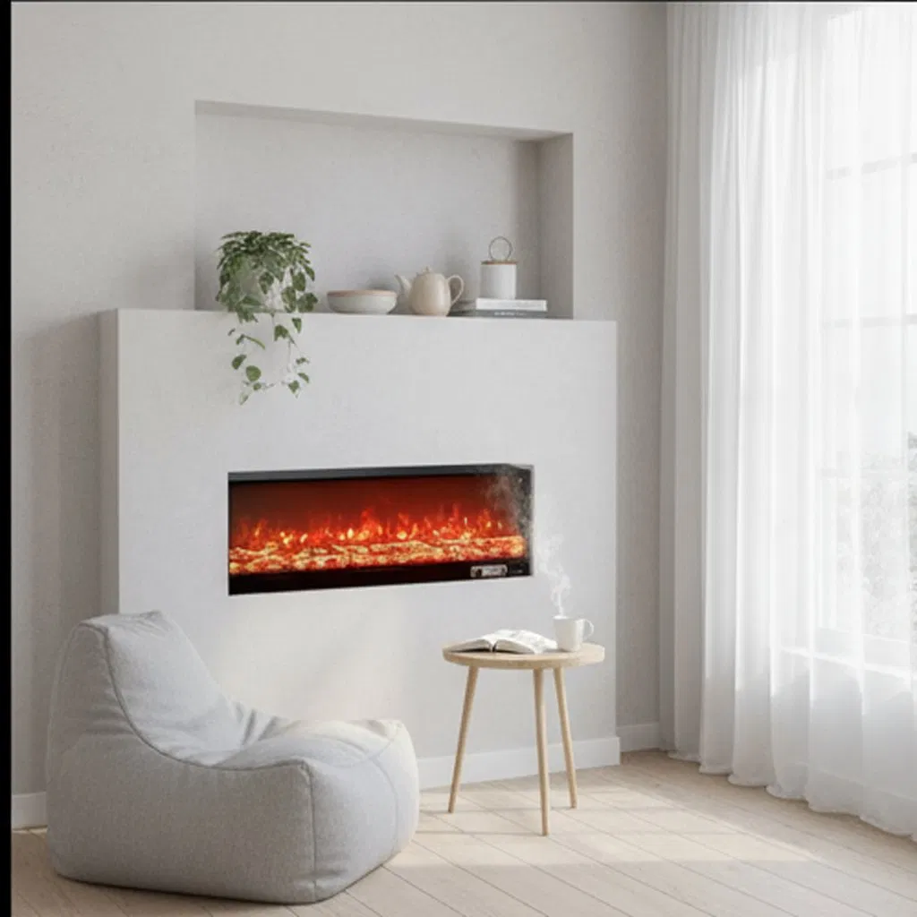 Customizable 800mm Electric Fireplace with Advanced Heating Features