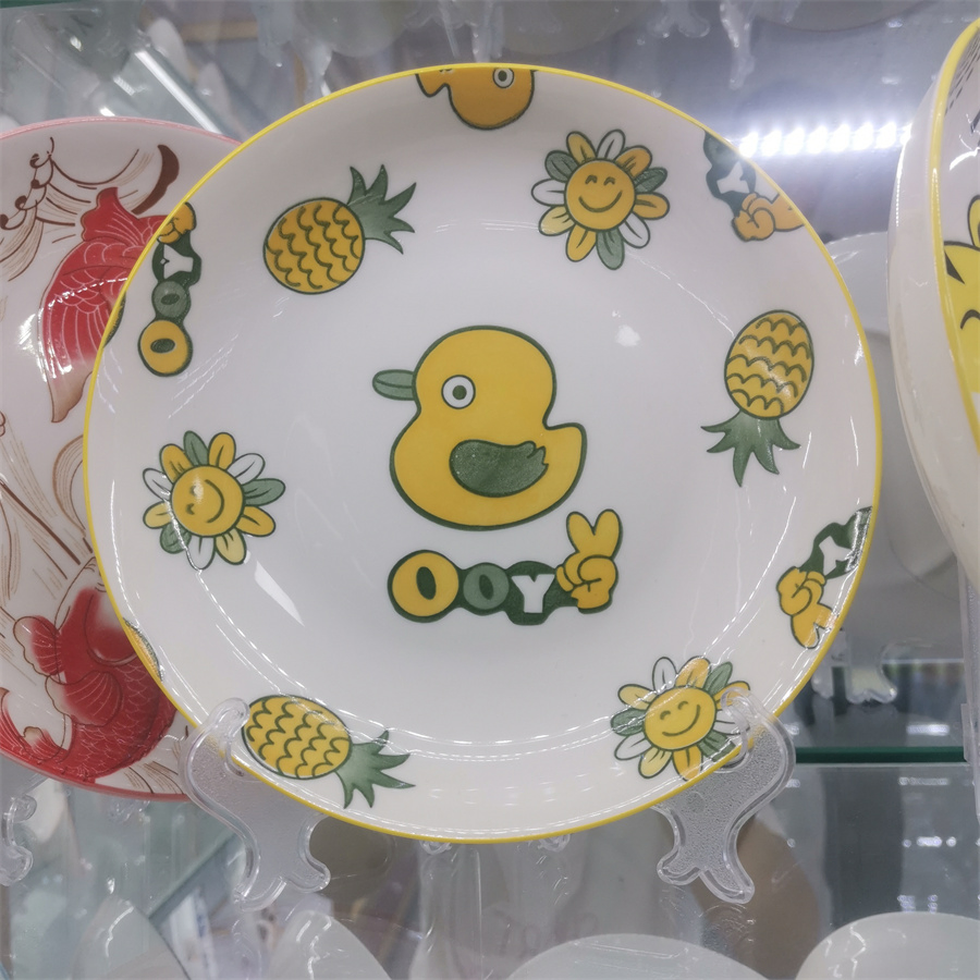 6.25"Rice Children Plate Printing Decal Porcelainware Ceramics Tableware