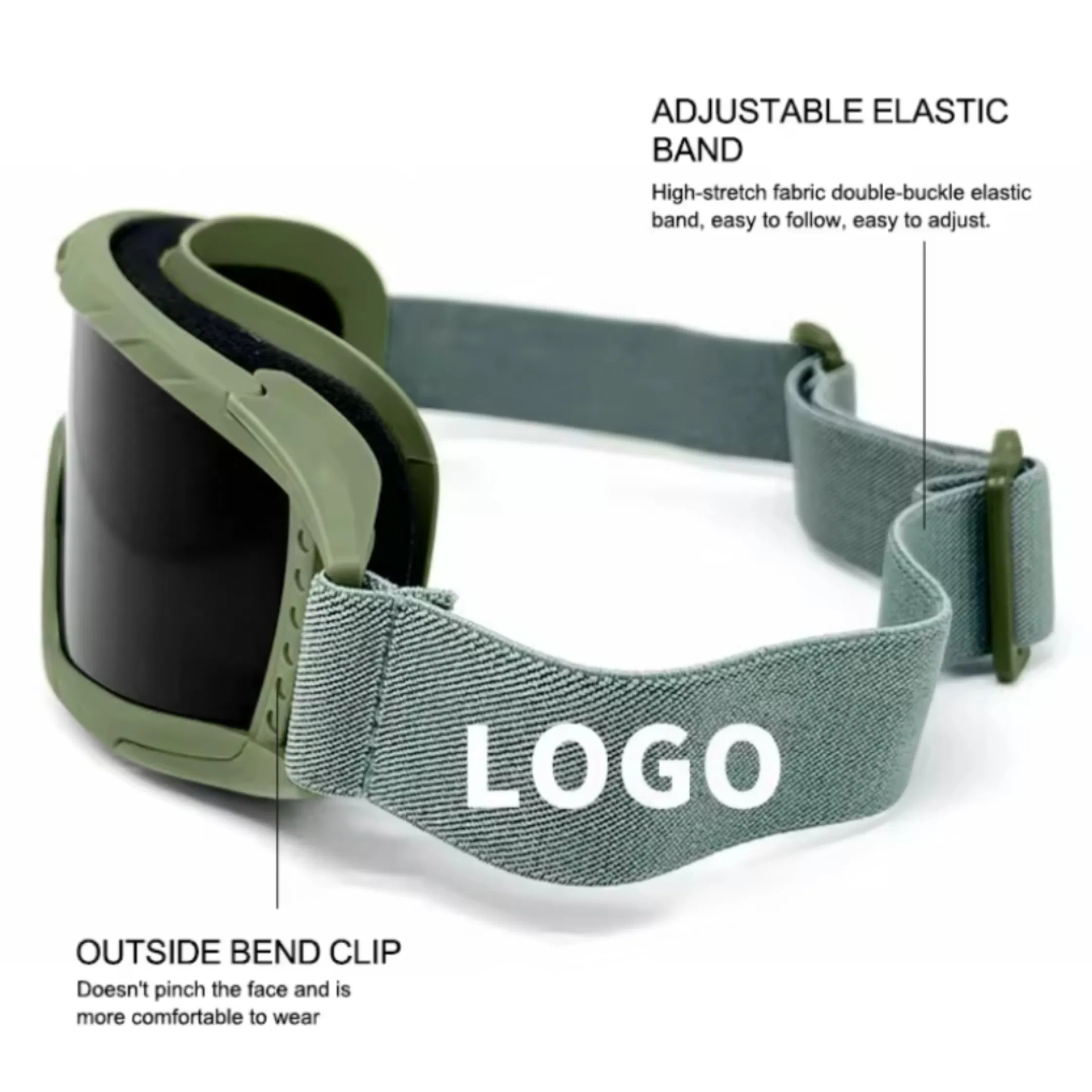 Durable Anti-Shock Safety Goggles with TPU and PC Materials