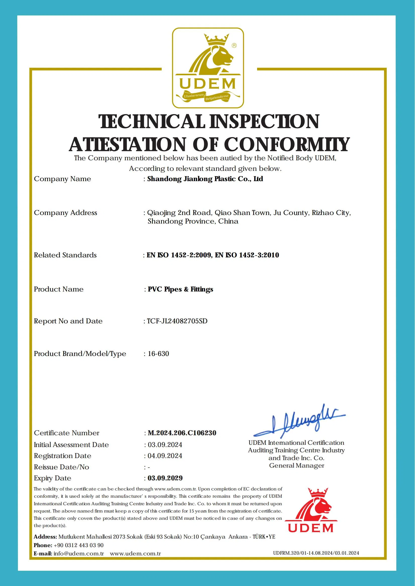 High Pressure Plastic 50mm 250mm 1200mm UPVC PVC Pipe with ISO for Water Supply PVC Drainage Pipe