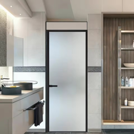 Modern Waterproof Sound Insulation Interior Glass Door for Kitchen/Bathroom with Finished Surface
