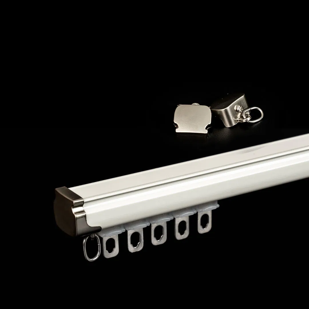 Smart Double White DIY Hotel Hospital Curtain Rail Set