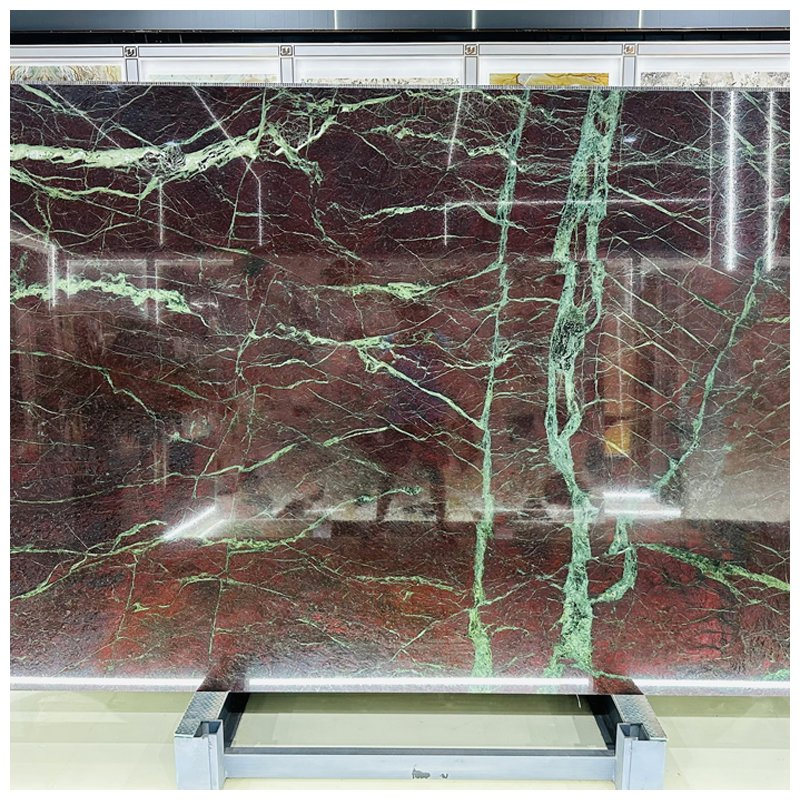 Moulin Rouge Dark Red Quartzite Slabs for Countertops and Tables