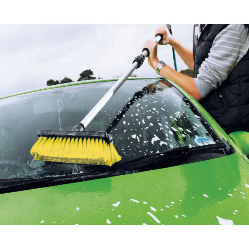 Flow Through Brush Heavy Duty Scrub Brush Extendable Car Wash Brush for Washing Cars Trucks Rvs Homes