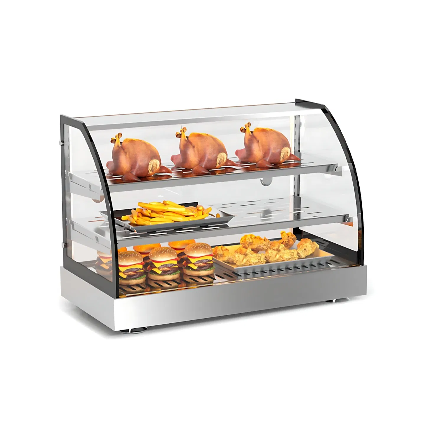 Countertop Food Warmer Display Case with Digital Temperature Control and Timer