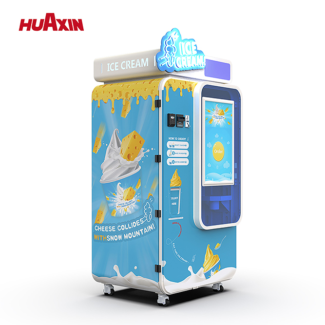 Durable Outdoor Ice Cream Vending Machine for Tourist Attractions and Beaches