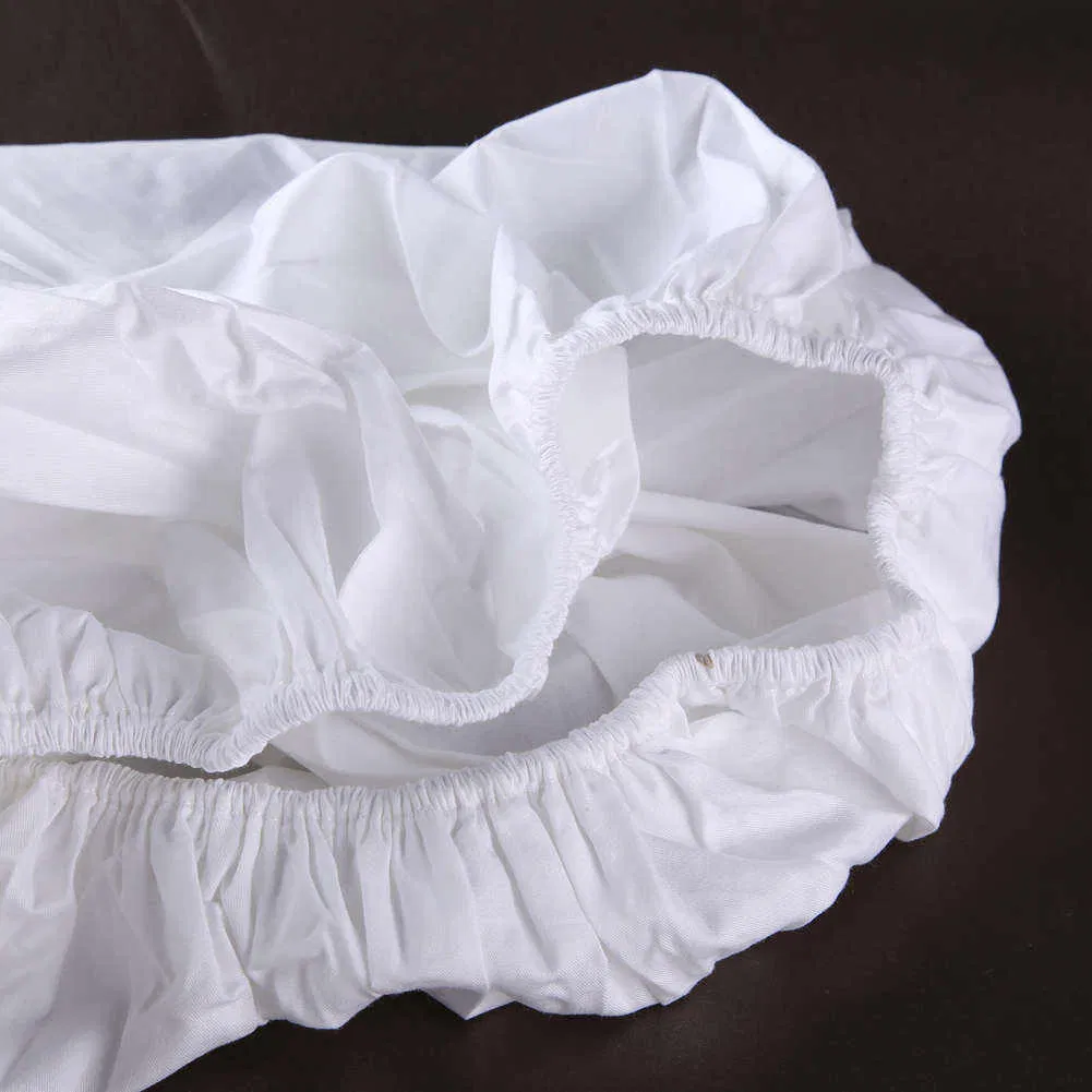Hotel Bleached White 100% Cotton Mattress Protector Elastic Fitted Bed Sheet Sets
