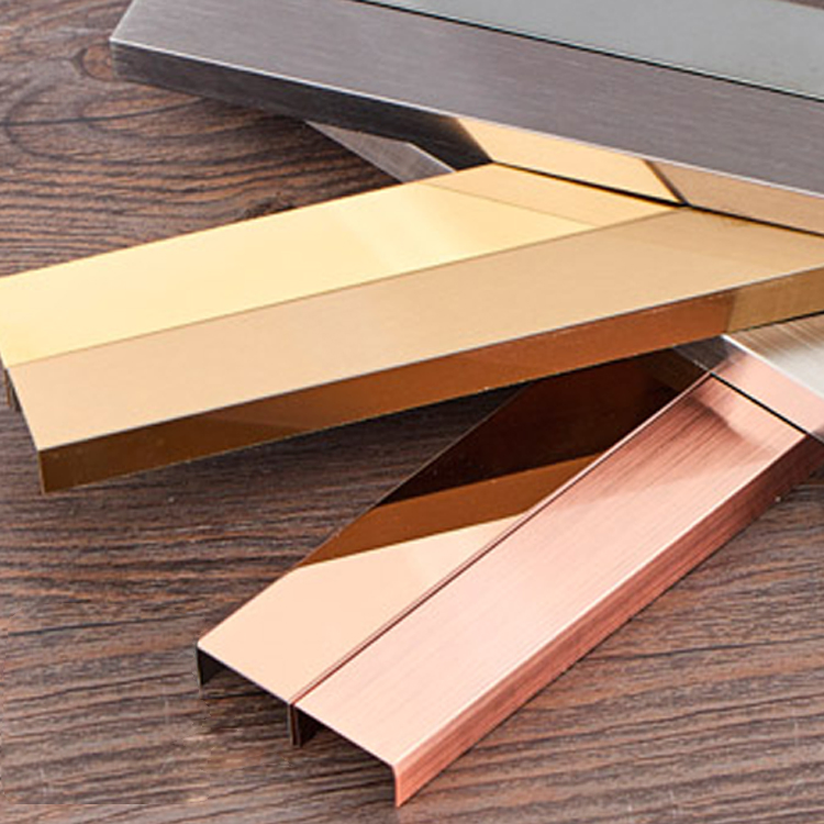 Metal U Shape Profile Stainless Steel Edge Trim for Ceramic Corner Protection Wall Panel Decoration