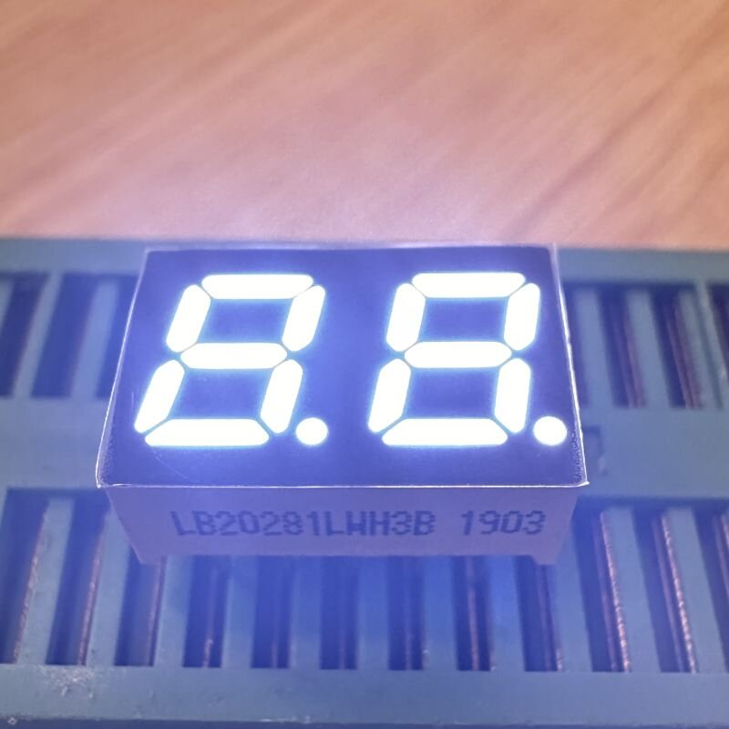 2 Digit 7mm 7 Segment LED Display Common Cathode for Home Appliances