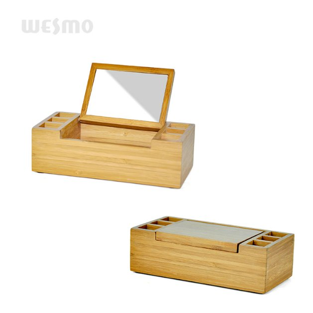 Tissue Dispenser Carbonized Bamboo Napkin Holder
